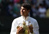 Carlos Alcaraz at Wimbledon 2024. (Photo: Getty)